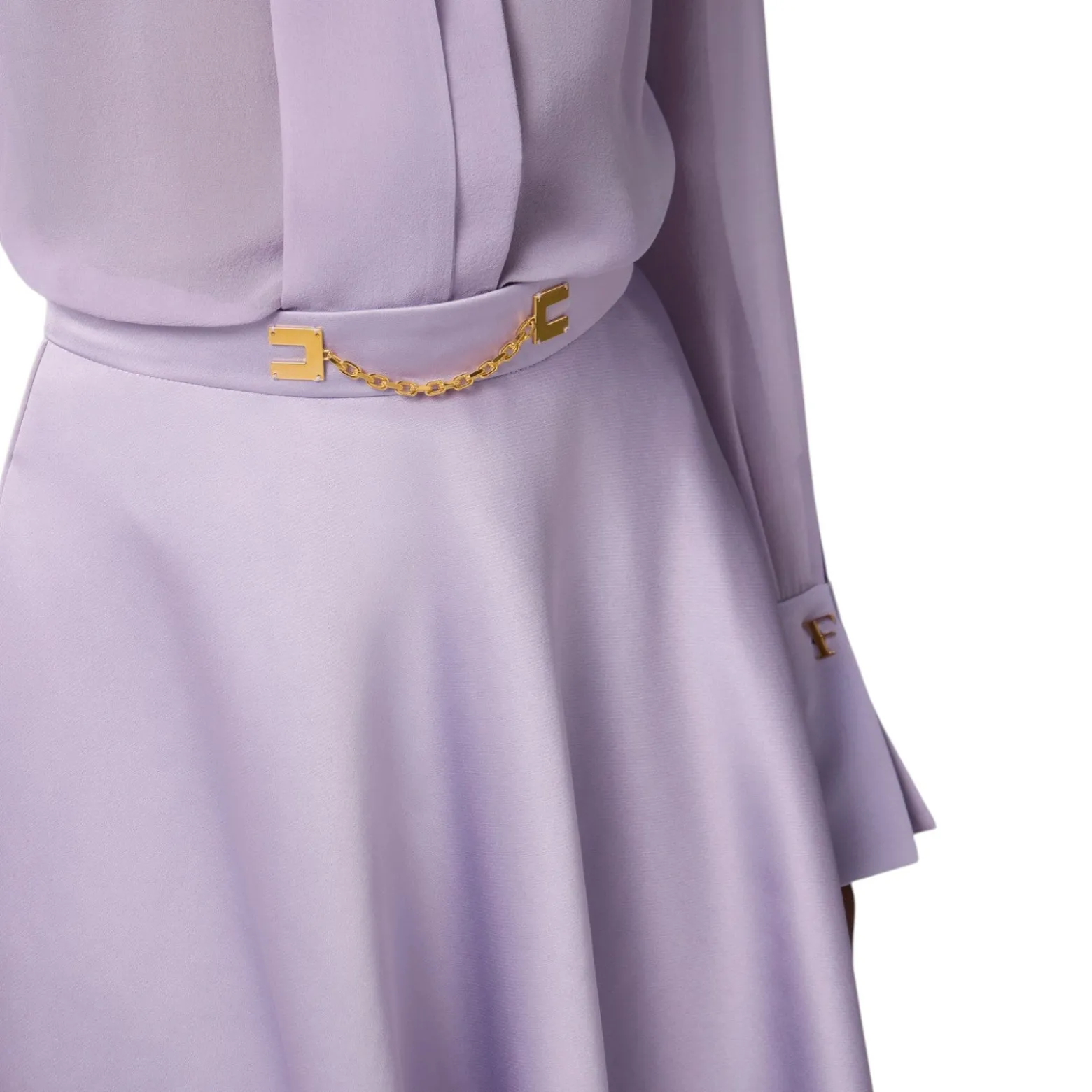 Gonna donna in duchesse con logo gioiello
