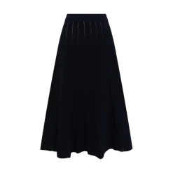 Gonna donna in maglia di viscosa pointelle