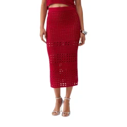 Gonna donna midi in crochet
