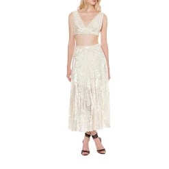 Gonna longuette in paillettes
