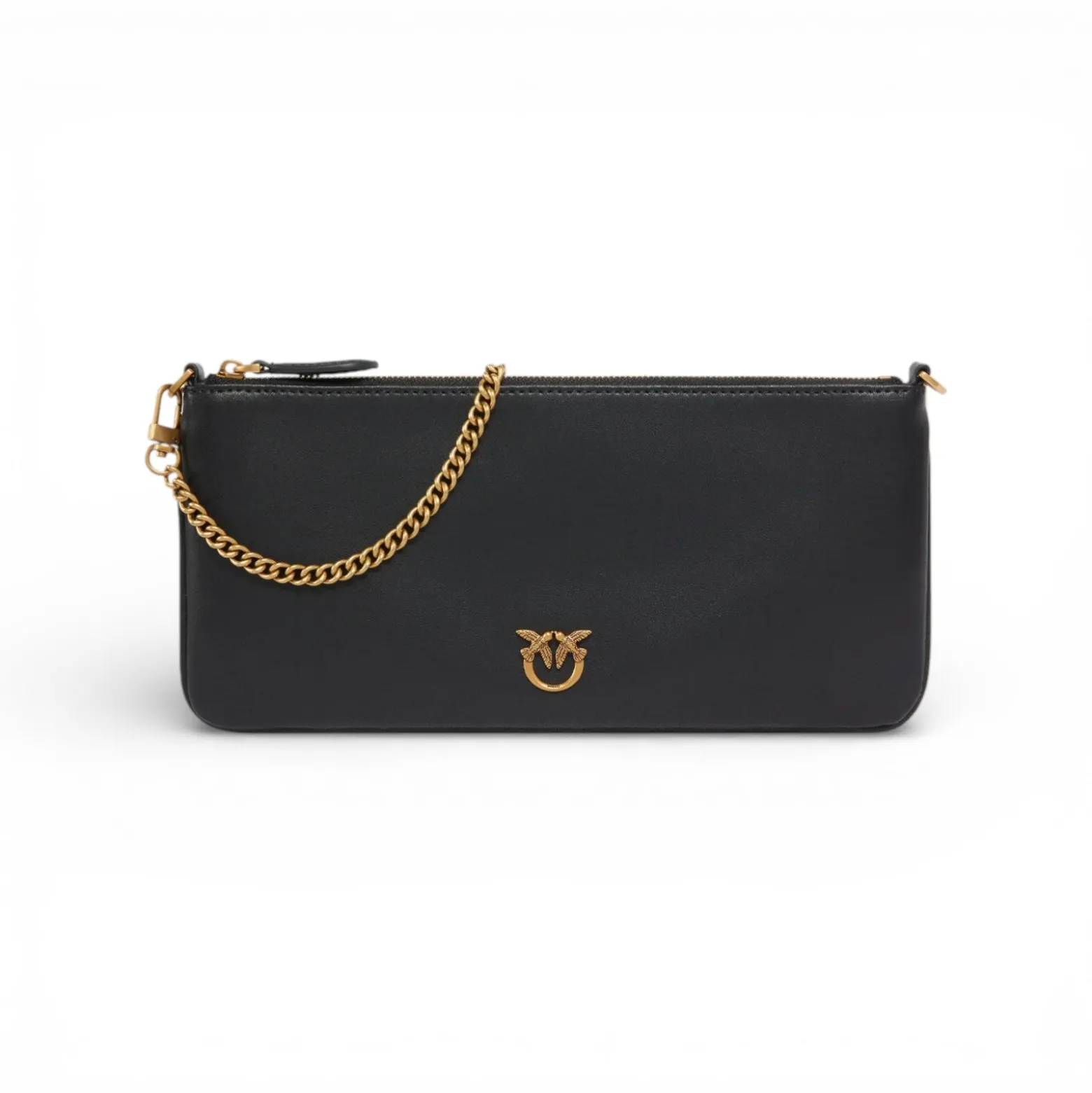 Horizontal Flat Bag in pelle