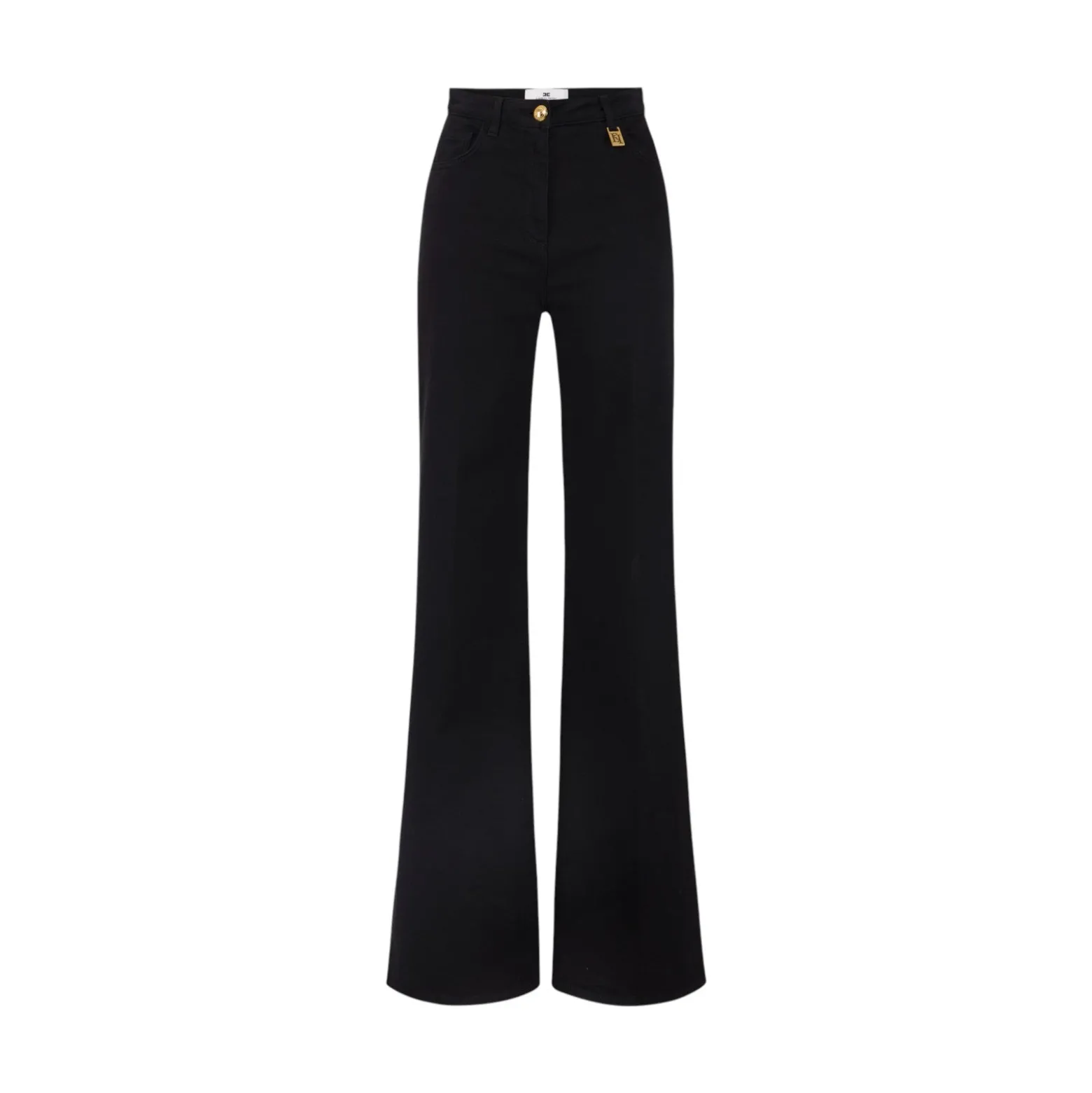 Jeans donna a palazzo con dettaglio logo