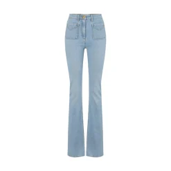 Jeans donna a zampetta con taschini
