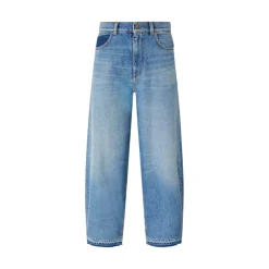 Jeans donna balloon fit con scoloriture