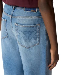Jeans donna balloon fit con scoloriture
