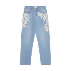 Jeans donna carrot con ricamo Cornely