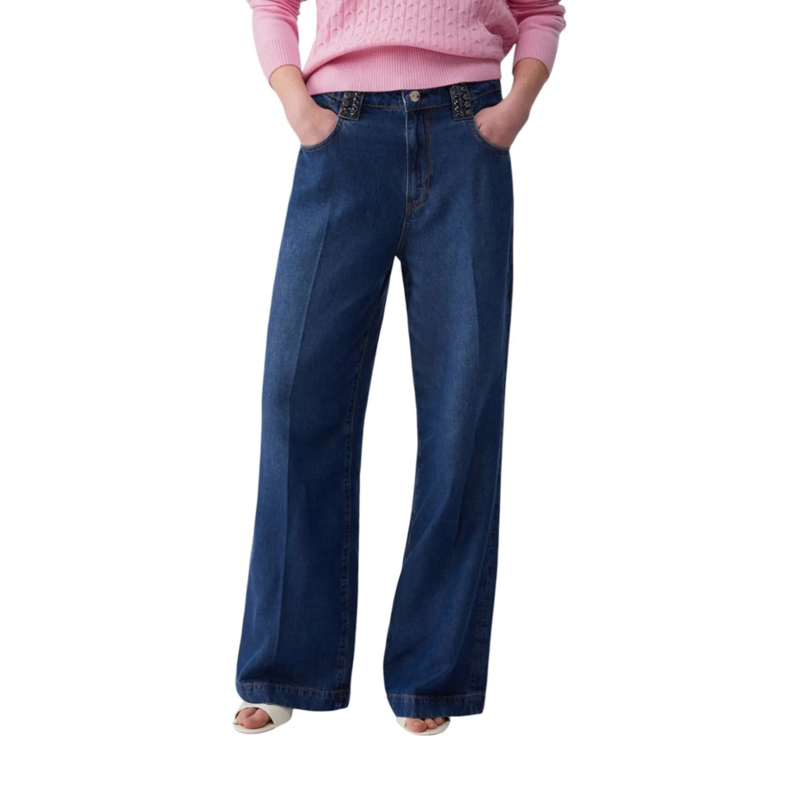 Jeans donna flare a vita alta