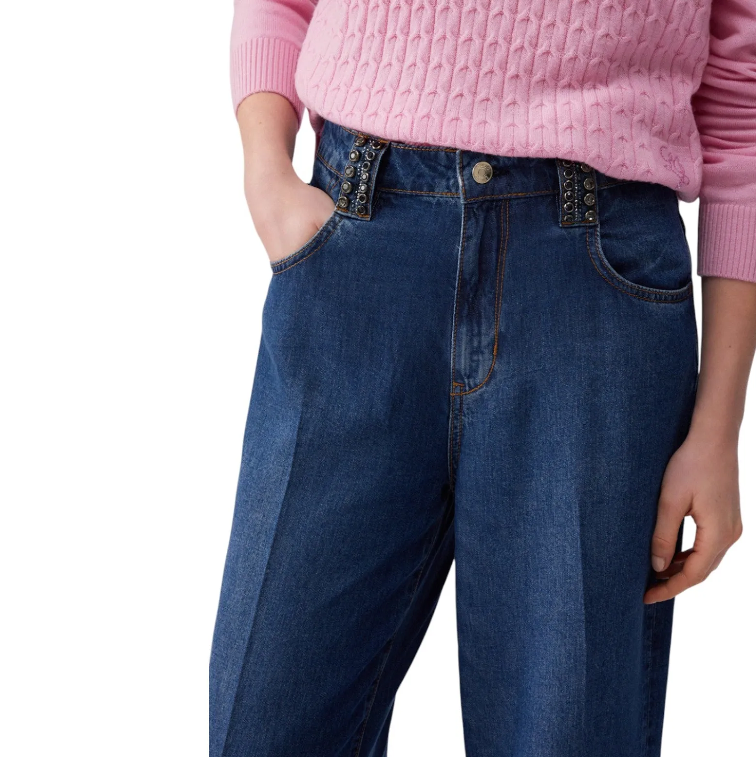 Jeans donna flare a vita alta