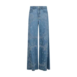 Jeans donna flare con ricami