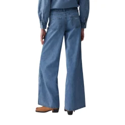 Jeans donna flare con ricami