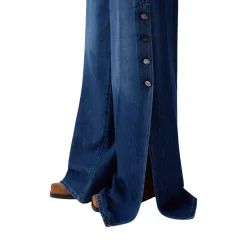 Jeans donna flare con spacchetti