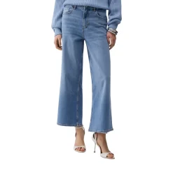 Jeans donna flare cropped