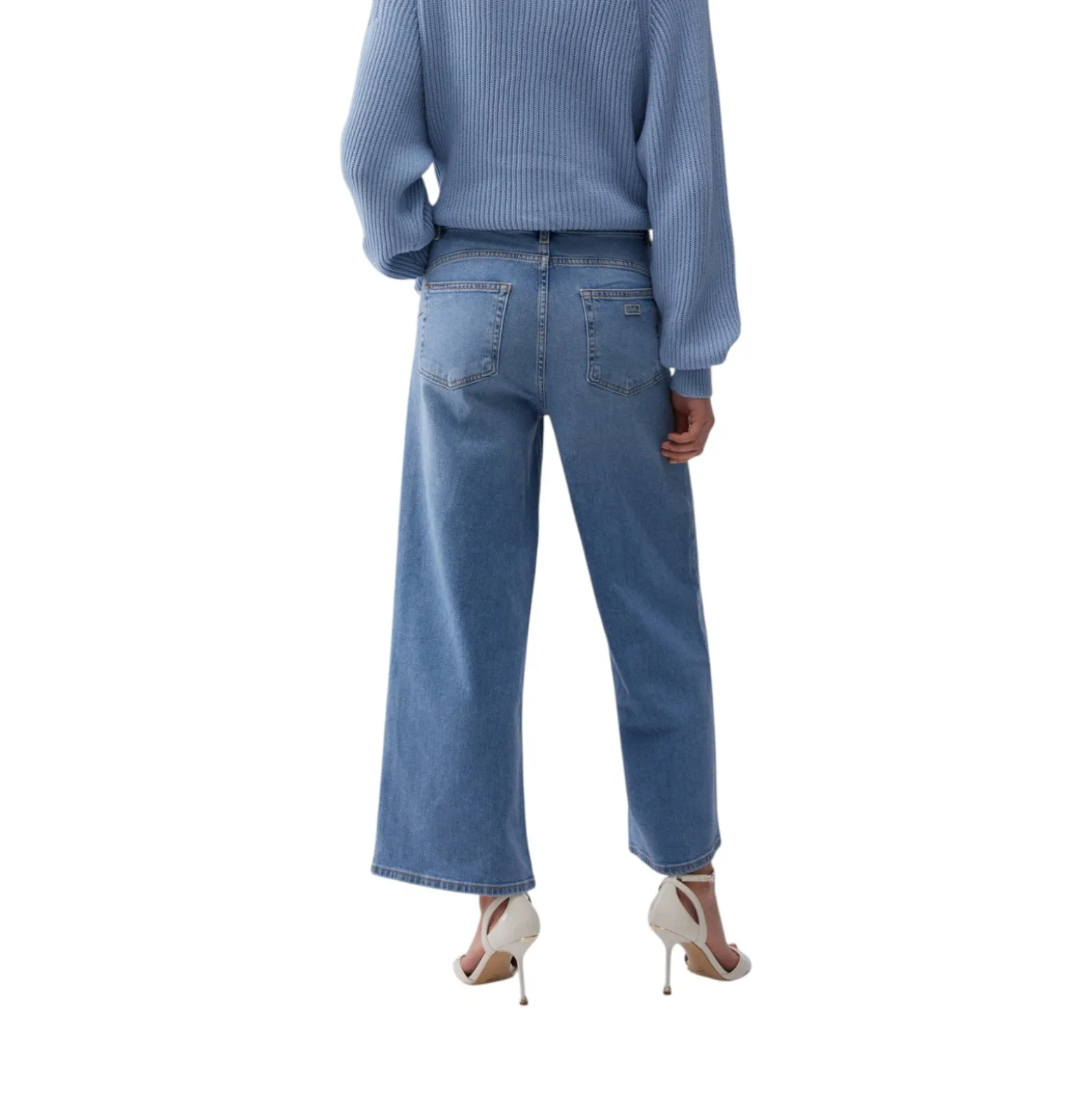 Jeans donna flare cropped