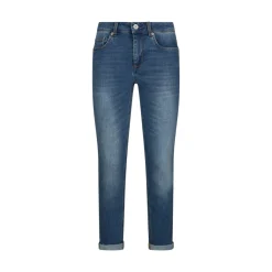 Jeans donna skinny con risvolto