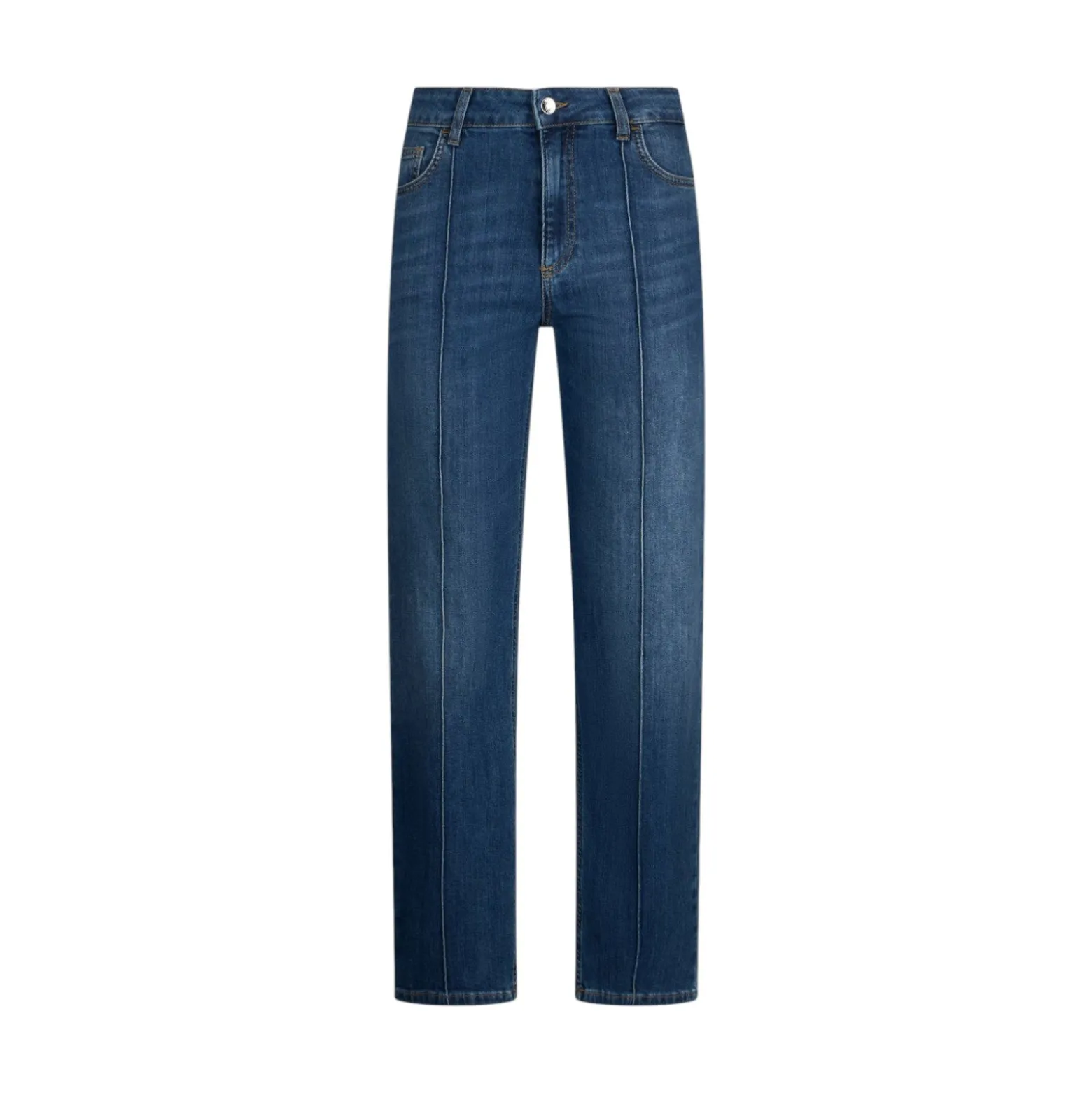 Jeans donna straight a vita alta