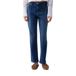 Jeans donna straight a vita alta