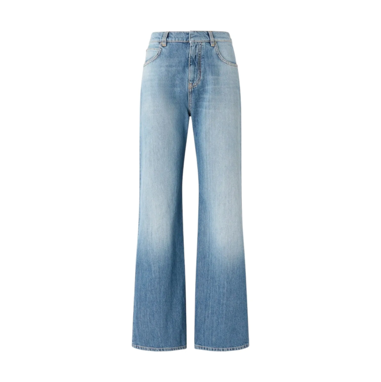 Jeans donna wide leg con scoloriture