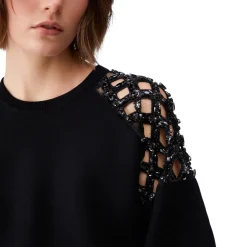 Maglia donna con ricamo gioiello