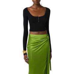 Maglia donna in jersey leggero con bottoni
