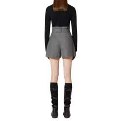 Maglione donna in misto lana con fiocchi in velluto