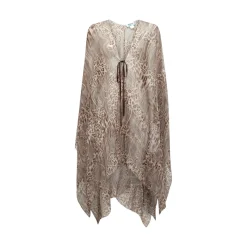 Maxi poncho donna plissé