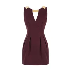 Mini donna abito in gabardina con dettaglio gioiello