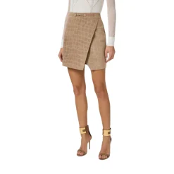 Minigonna donna in suede con stampa alligatore