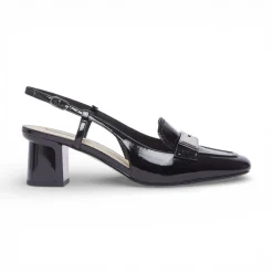 Mocassini donna slingback in vernice