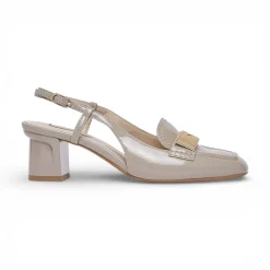 Mocassini donna slingback in vernice