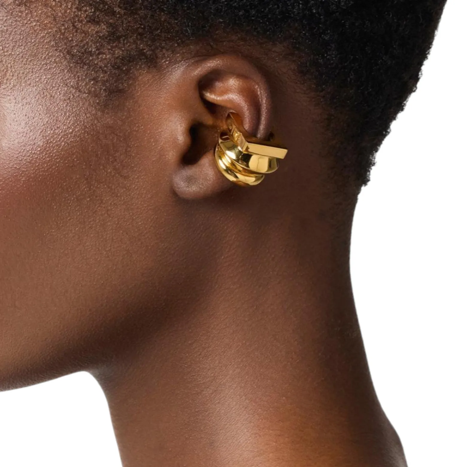 Orecchini donna earcuff con logo inciso