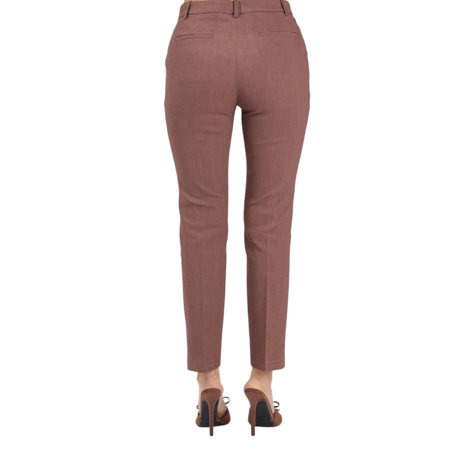 Pantalone donna elegante marrone