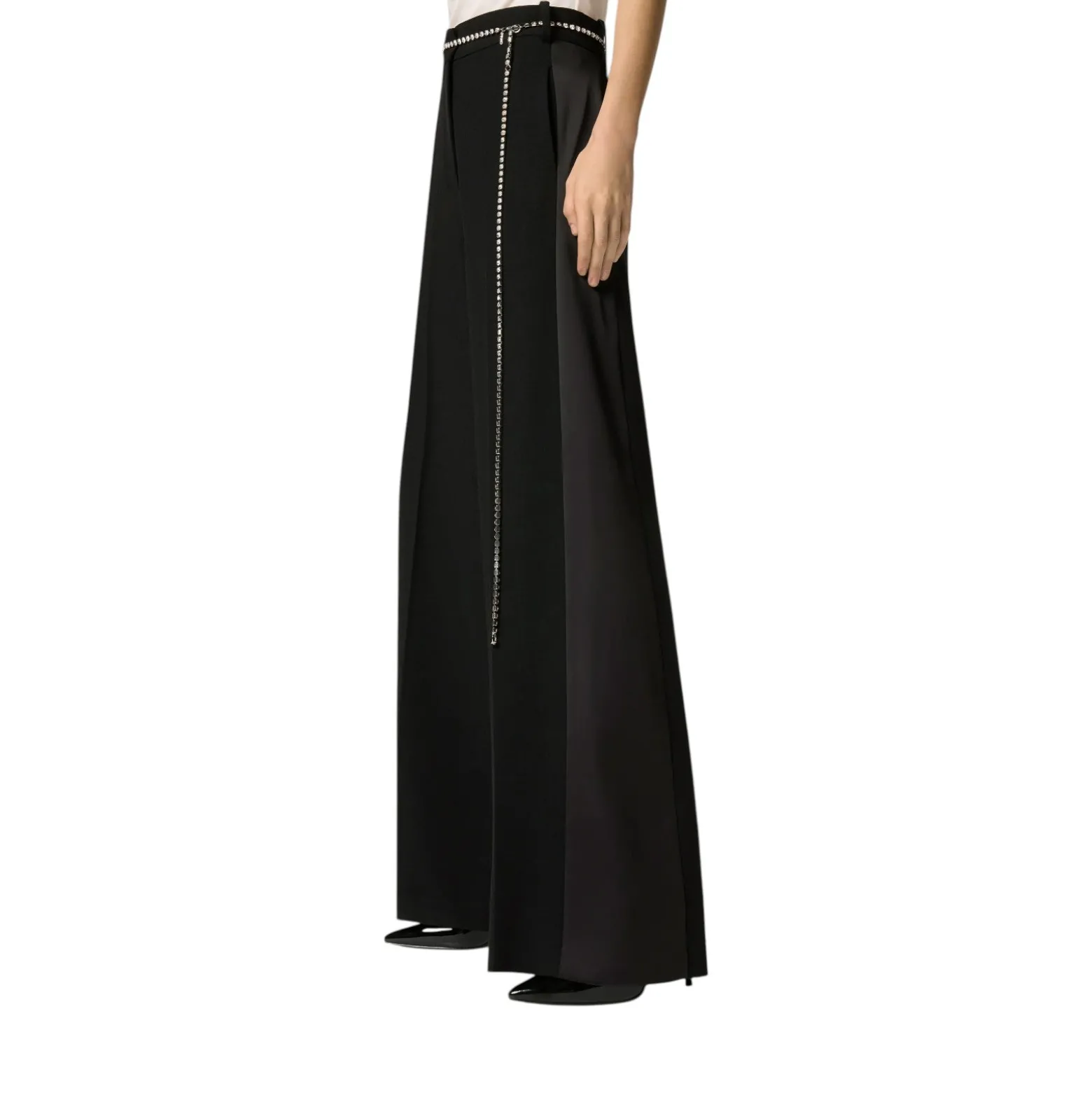Pantaloni donna con cintura gioiello