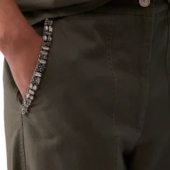 Pantaloni donna con dettaglio macramè