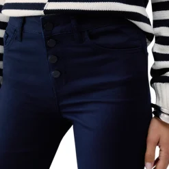 Pantaloni donna cropped a vita alta