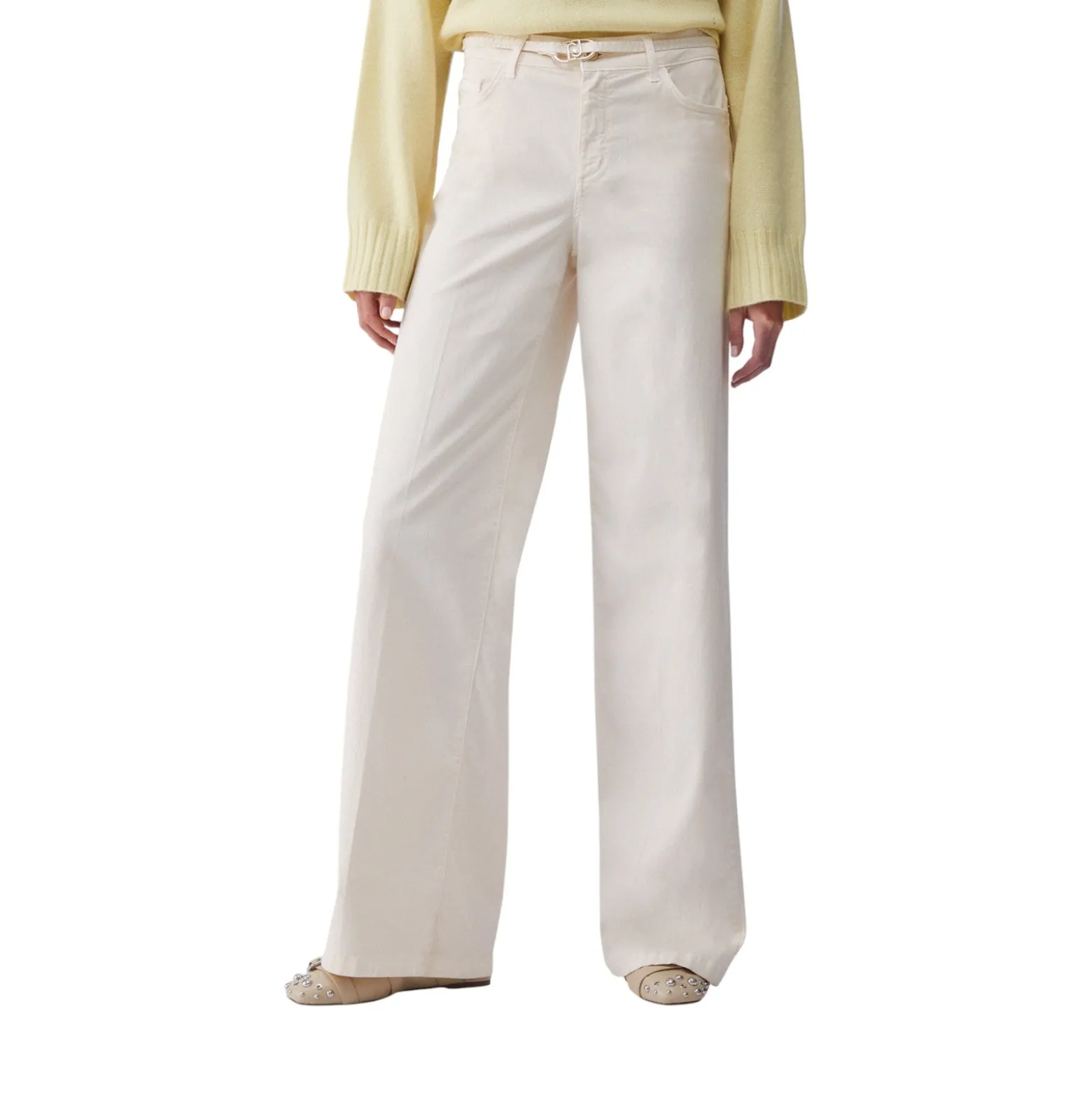 Pantaloni donna flare con cintura