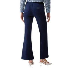 Pantaloni donna flare con bottoni logati