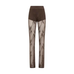 Pantaloni donna flare in pizzo