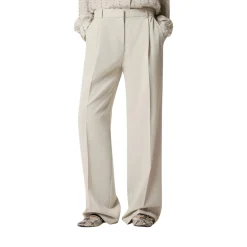 Pantaloni donna fluidi con piega stirata