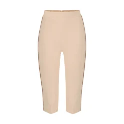 Pantaloni donna in crêpe leggero e raso