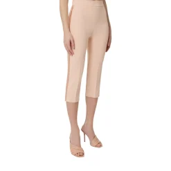 Pantaloni donna in crêpe leggero e raso