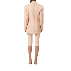 Pantaloni donna in crêpe leggero e raso