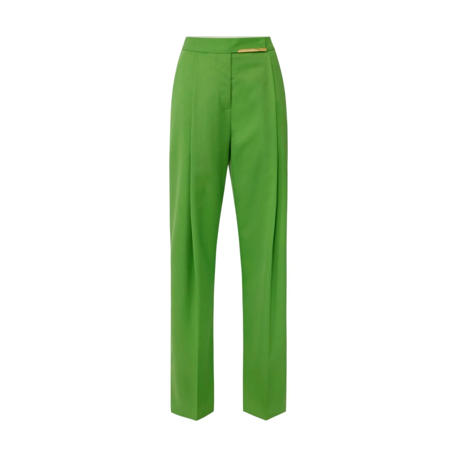 Pantaloni donna in fresco lana con placca gioiello