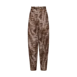 Pantaloni donna in jersey leggero con stampa alligatore