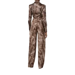 Pantaloni donna in jersey leggero con stampa alligatore