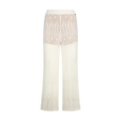 Pantaloni donna in maglia traforata