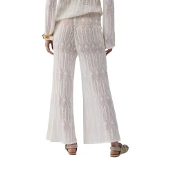 Pantaloni donna in maglia traforata