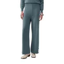 Pantaloni donna in maglia con perline