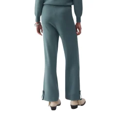 Pantaloni donna in maglia con perline