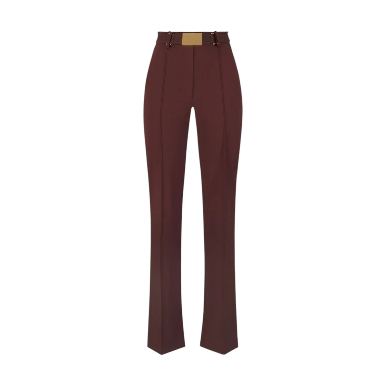 Pantaloni donna in tessuto tecnico bielastico con cintura
