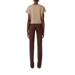 Pantaloni donna in tessuto tecnico bielastico con cintura